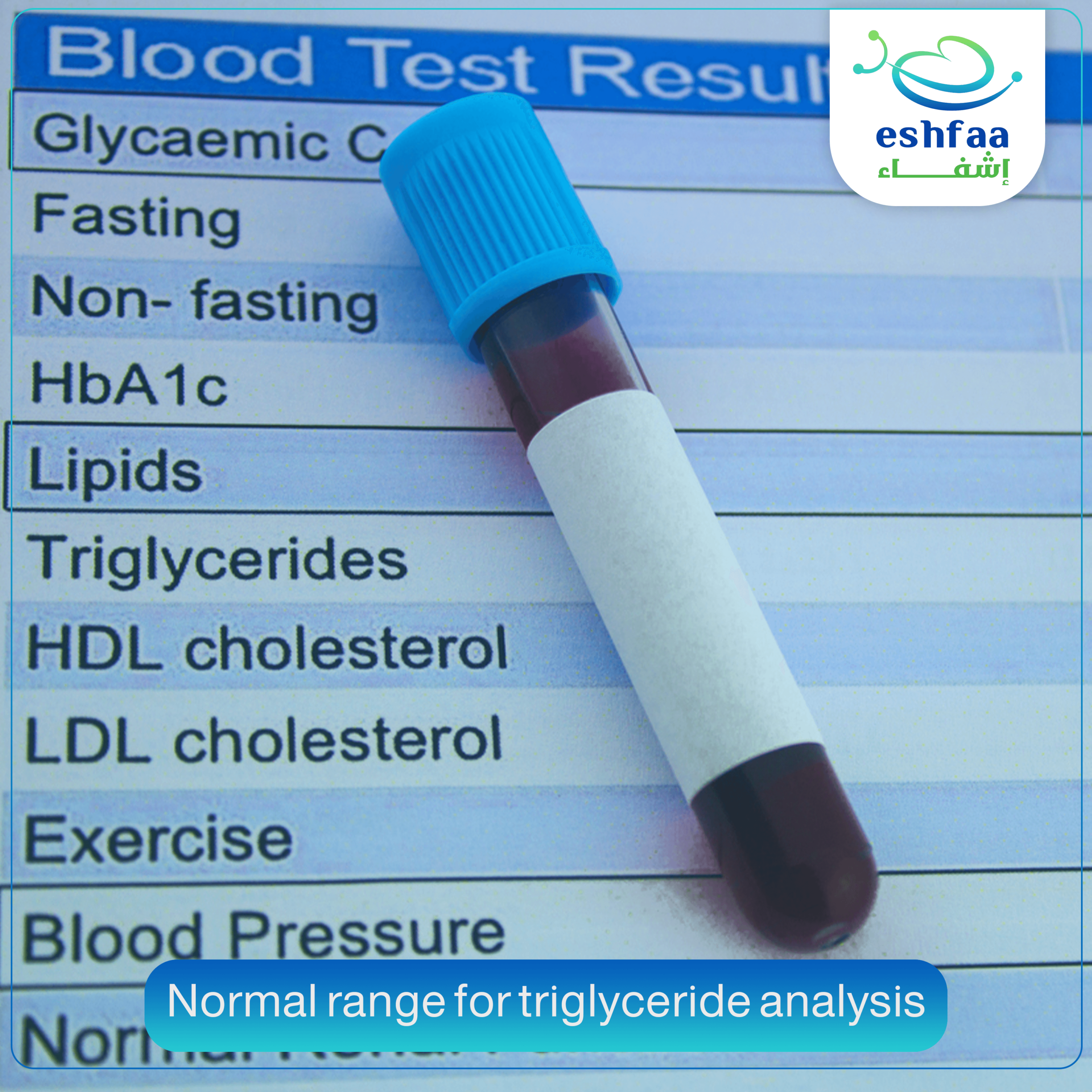 المعدل الطبيعي فحص الدهون الثلاثية